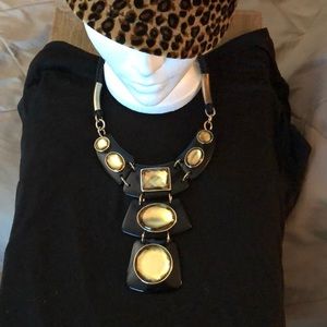 Chicos Black and Gold Goddess Necklace! Never worn